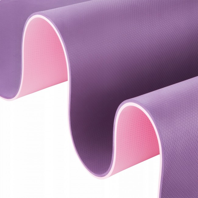 Коврик (мат) спортивный 4FIZJO TPE 180 x 60 x 0.6 см для йоги и фитнеса Violet/Pink (P-5907739316950)