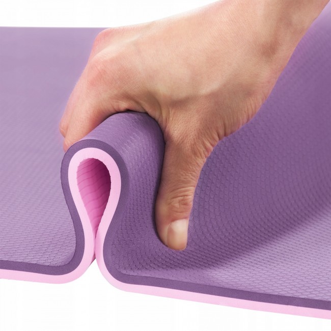 Коврик (мат) спортивный 4FIZJO TPE 180 x 60 x 0.6 см для йоги и фитнеса Violet/Pink (P-5907739316950)