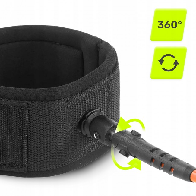Лиш страховочный для SUP доски TSUNAMI SUP-Leash Black/Orange (P-5907739316493)