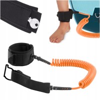 Ліш страхувальний для SUP дошки TSUNAMI SUP-Leash Black/Orange (P-5907739316493)
