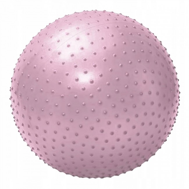 М'яч для фітнесу (фітбол) 4FIZJO 65 см масажний Anti-Burst Pink (P-5905973400220)