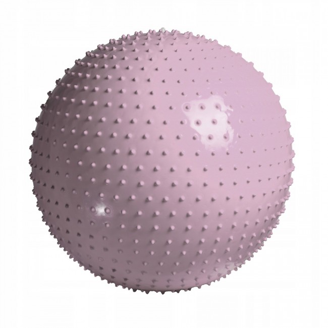 М'яч для фітнесу (фітбол) 4FIZJO 65 см масажний Anti-Burst Pink (P-5905973400220)