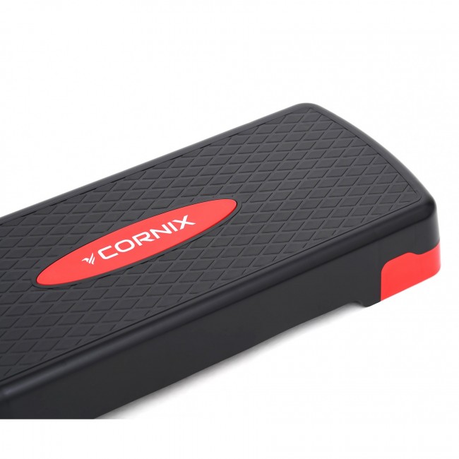 Степ-платформа 2-ступінчаста Cornix 68 х 28 х 10-15 см XR-0190 Black/Red