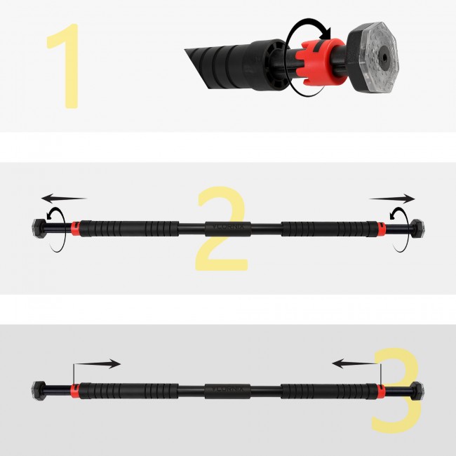 Турнік розсувний Cornix 100-150 см XR-0282 Black/Red