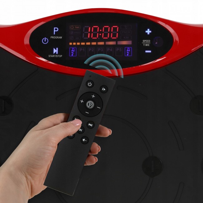 Віброплатформа для тренувань 4FIZJO Ultra+ з пультом та еспандерами Black/Red (P-5905973401531)