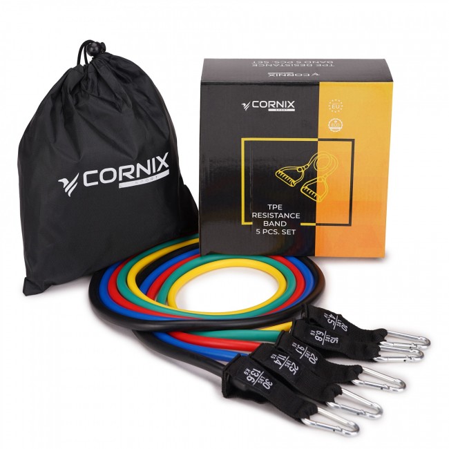 Набор трубчатых эспандеров Cornix 5 шт 4.5-13.6 кг XR-0051