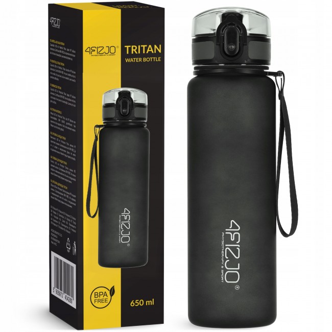 Бутылка для воды спортивная 4FIZJO 650 мл Black (P-5905973403733) Бутылка для воды спортивная 4FIZJO 650 мл Black (P-5905973403733)