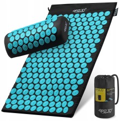 Килимок акупунктурний з валиком 4FIZJO Classic Mat Аплікатор Кузнєцова Black/Blue (P-5905973402385)