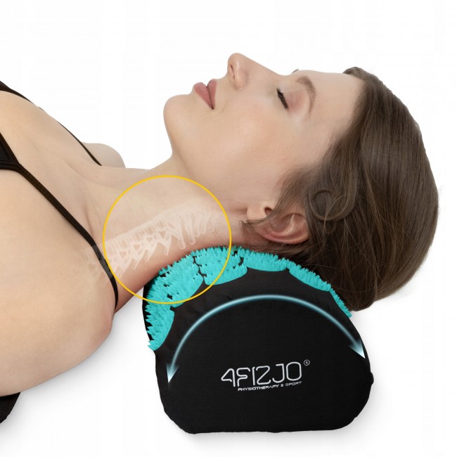 Коврик акупунктурный с валиком 4FIZJO Classic Mat Аппликатор Кузнецова Black/Blue (P-5905973402385)