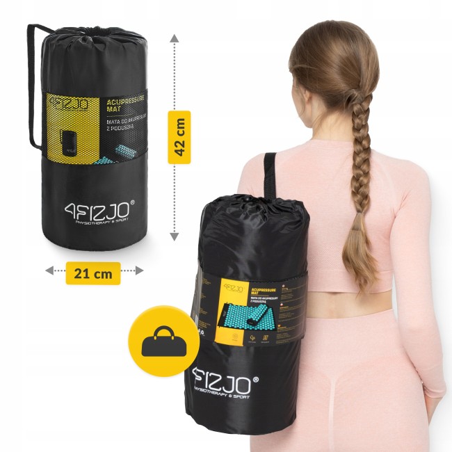 Коврик акупунктурный с валиком 4FIZJO Classic Mat Аппликатор Кузнецова Black/Blue (P-5905973402385)