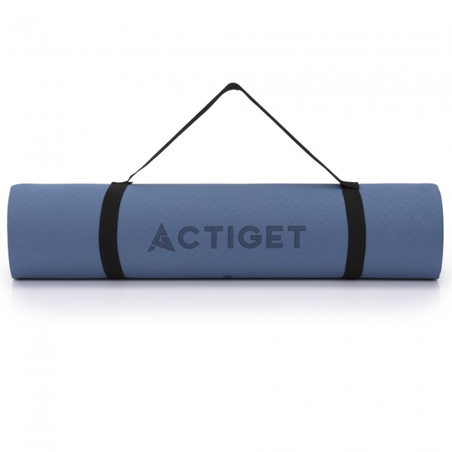 Коврик спортивный Actiget TPE 183 x 61 x 0.6 см для йоги и фитнеса ACT0021 Blue/Sky Blue