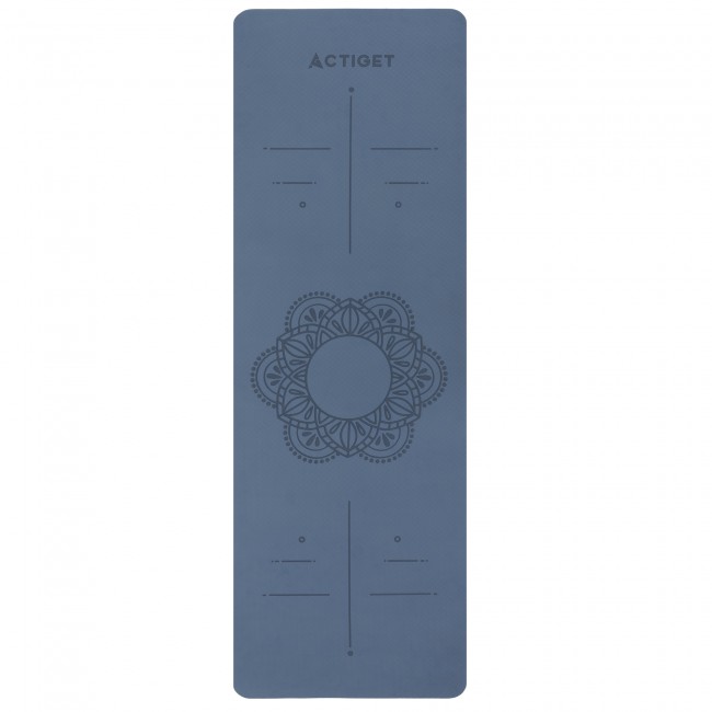 Коврик спортивный Actiget TPE 183 x 61 x 0.6 см для йоги и фитнеса ACT0021 Blue/Sky Blue