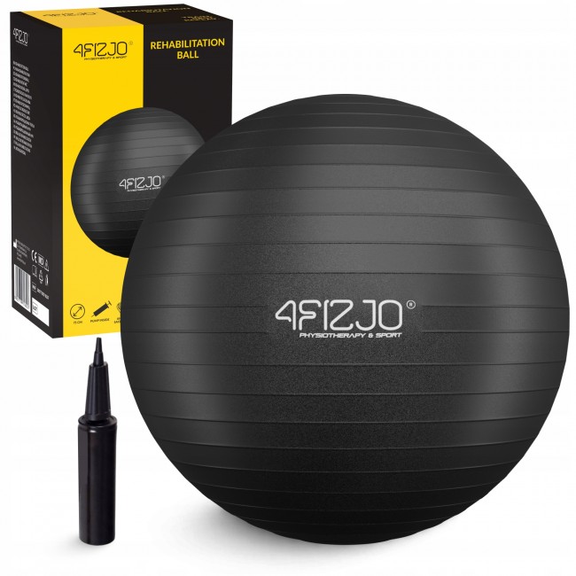 Мяч для фитнеса (фитбол) 4FIZJO 75 см Anti-Burst Black (P-5907739316370) Мяч для фитнеса (фитбол) 4FIZJO 75 см Anti-Burst Black (P-5907739316370)