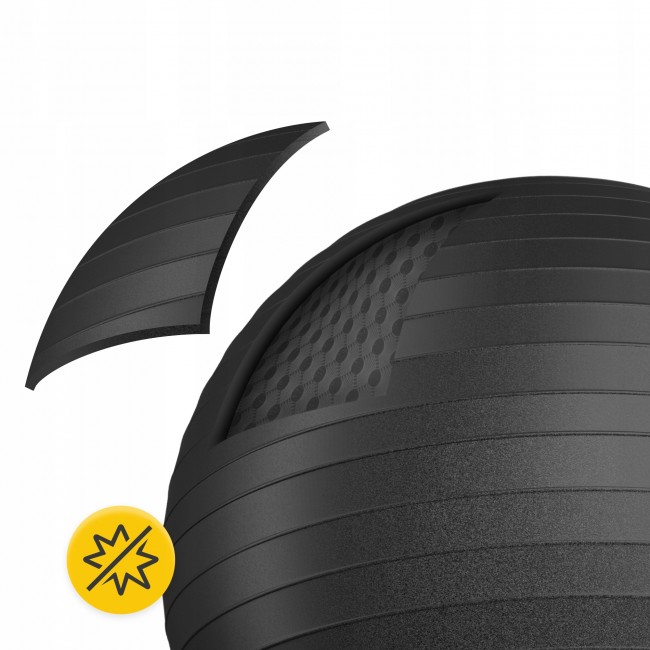 Мяч для фитнеса (фитбол) 4FIZJO 75 см Anti-Burst Black (P-5907739316370)