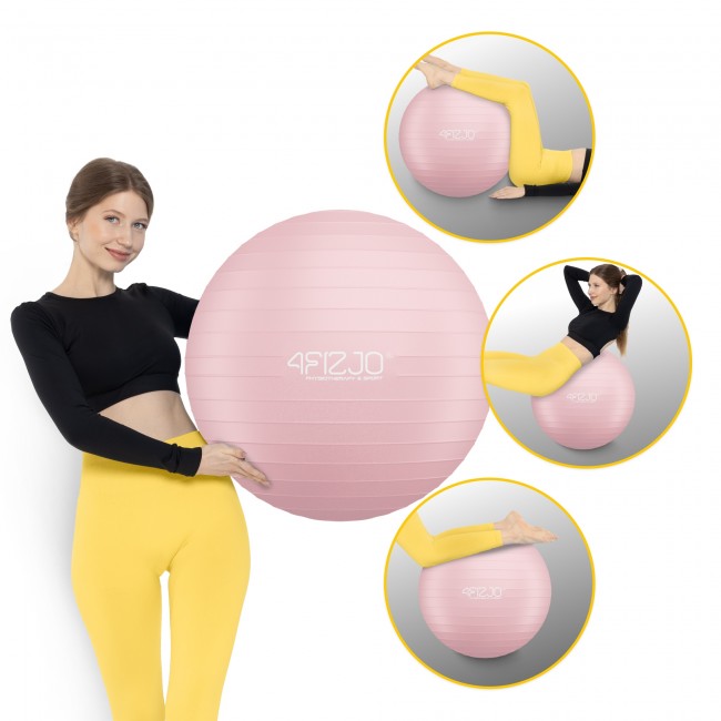 Мяч для фитнеса (фитбол) 4FIZJO 85 см Anti-Burst Pink (P-5907739317421)