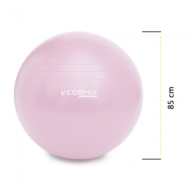 Мяч для фитнеса (фитбол) Cornix 85 см Anti-Burst XR-0370 Light Pink
