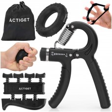 Набор эспандеров Actiget для тренировок запястья и пальцев 5 в 1 ACT0055 Black