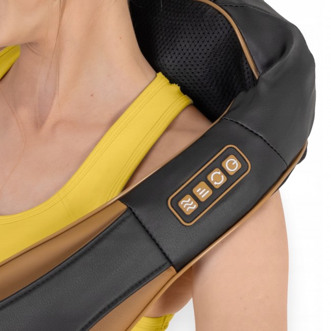 Накидка-массажер 4FIZJO Shiatsu Pro+ для шеи и спины Black/Gold (P-5907739312358)