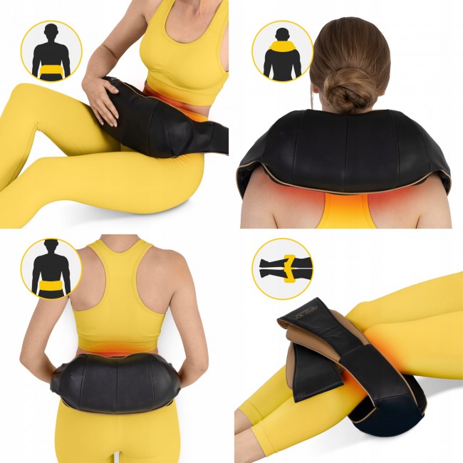Накидка-массажер 4FIZJO Shiatsu Pro+ для шеи и спины Black/Gold (P-5907739312358)