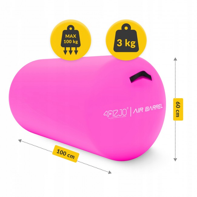 Воздушная бочка для гимнастики 4FIZJO Air Barrel 100 x 60 см Pink (P-5905973405478)
