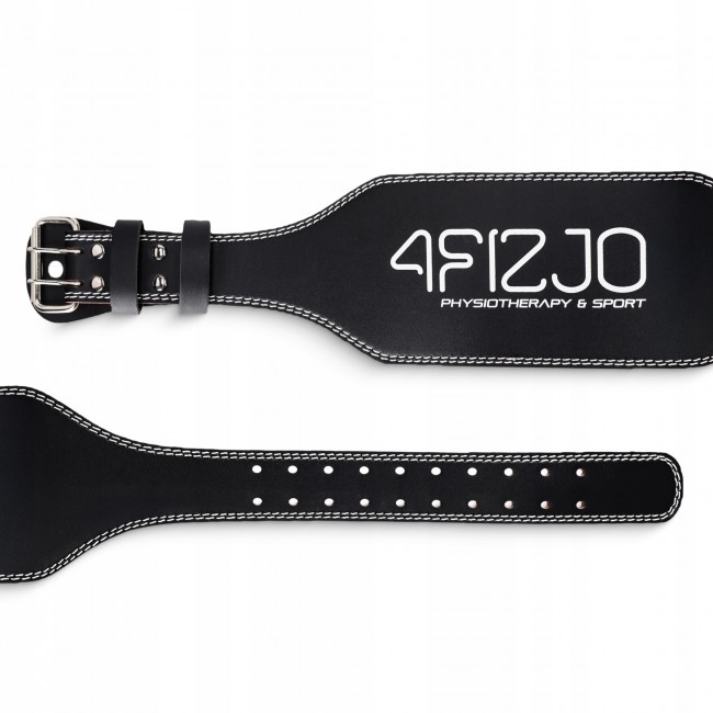 Пояс для тяжелой атлетики 4FIZJO кожаный Size L Black (P-5905973404310)