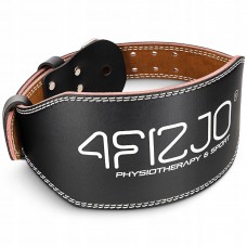 Пояс для тяжелой атлетики 4FIZJO кожаный Size L Black (P-5905973404310)