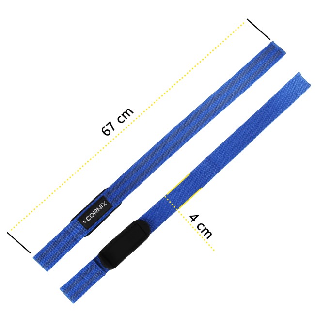 лямки атлетичні для тяги Cornix Lifting Straps XR-0506 Blue