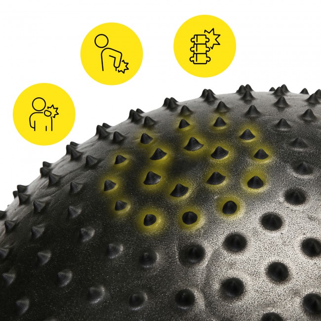 Мяч для фитнеса (фитбол) Cornix 55 см полумассажный Anti-Burst XR-0458 Black