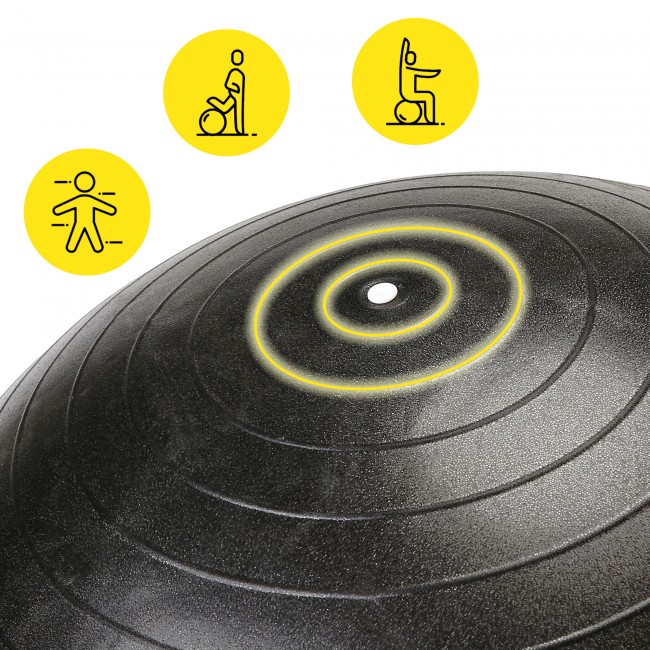 Мяч для фитнеса (фитбол) Cornix 55 см полумассажный Anti-Burst XR-0458 Black