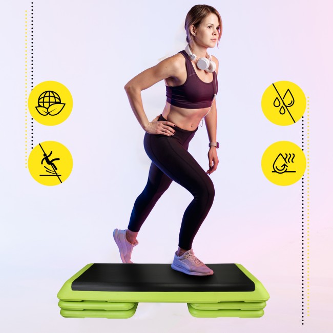 Степ-платформа 3-ступінчаста Cornix Pro 109 х 41 х 10-20 см XR-0401 Green/Black