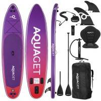 Надувная SUP доска (САП борд) Aquaget 350 см с веслом AQ0043 Violet/Red