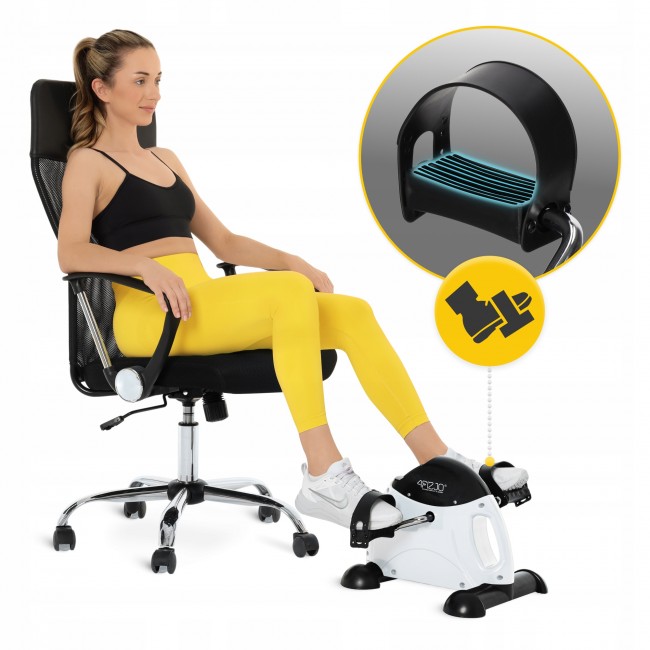 Мини велотренажер 4FIZJO Active 2 в 1 для рук и ног White/Black (P-5905973406413)