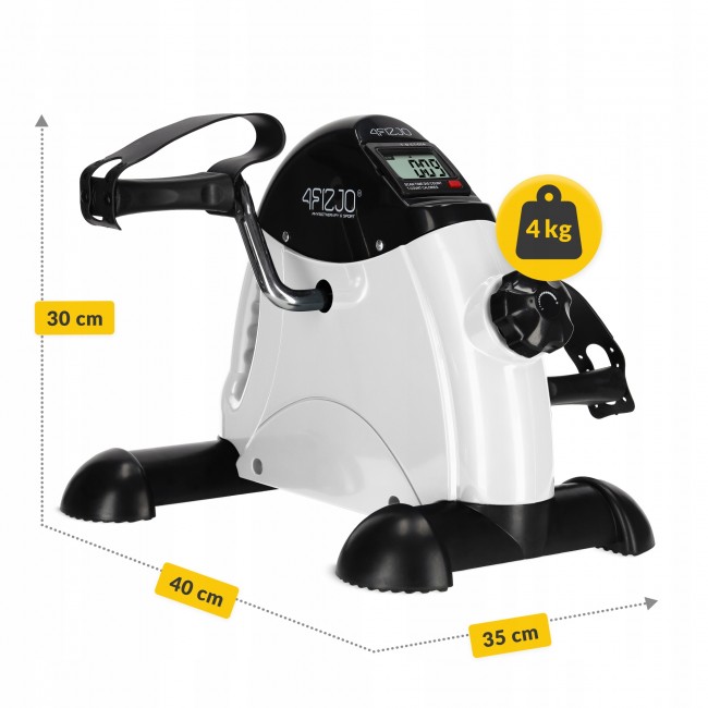 Мини велотренажер 4FIZJO Active 2 в 1 для рук и ног White/Black (P-5905973406413)