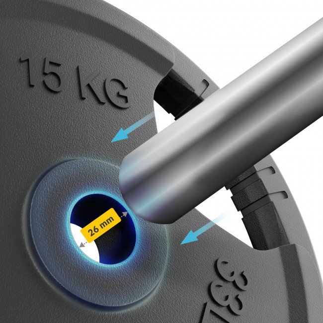 Диск металлический 4FIZJO 2 x 15 кг 26 мм Black (P-5905973401371)