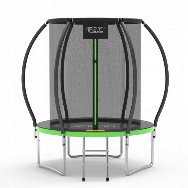 Батут с внутренней сеткой 4FIZJO PRO 6FT 183 см Black/Green (P-5907739319234)