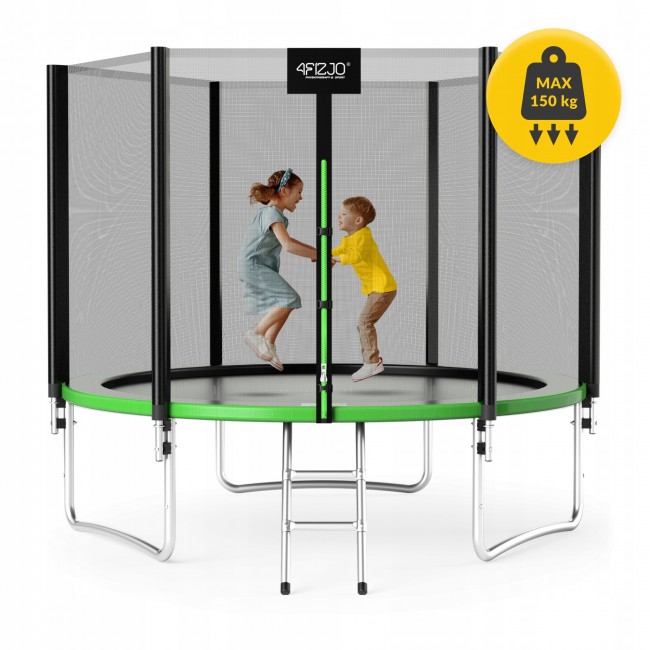 Батут із внутрішньою сіткою 4FIZJO Classic 10FT 312 см Black/Green (P-5907739314130)