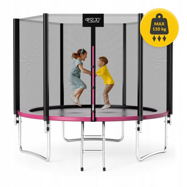 Батут із внутрішньою сіткою 4FIZJO Classic 10FT 312 см Black/Pink (P-5907739314567)