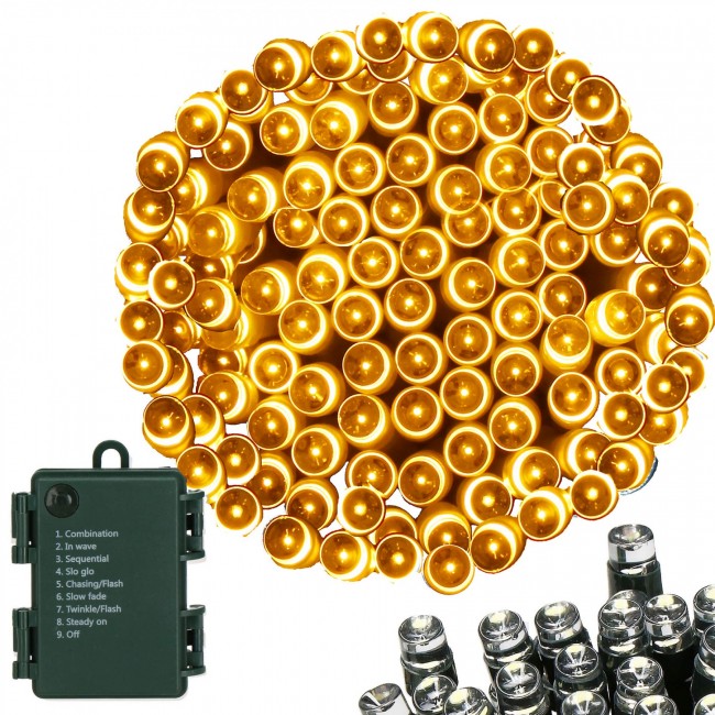 Гирлянда на батарейках Springos 5 м 50 LED CL4027 Warm White