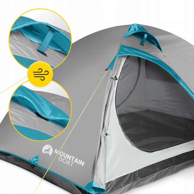 Намет туристичний Mountain Goat Prime Duo 2-місний Grey (P-5905973406550)
