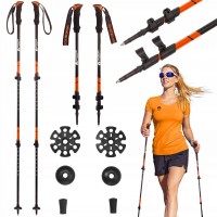 Трекинговые палки Mountain Goat Peak+ 65-135 см Black/Orange (P-5907739318275)