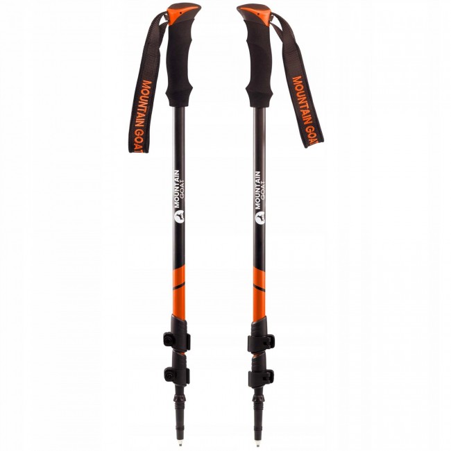 Трекінгові палиці Mountain Goat Peak+ 60-135 см Black/Orange (P-5907739318275)