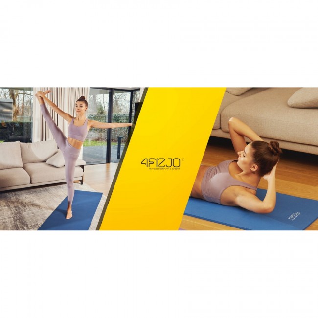 Килимок (мат) спортивний 4FIZJO NBR 180 x 60 x 1 см для йоги та фітнесу Blue (P-5907222931028)