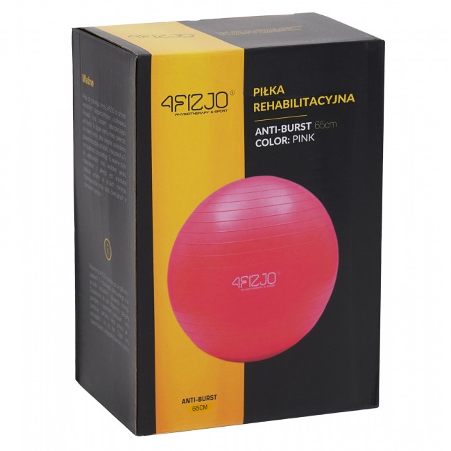 М'яч для фітнесу (фітбол) 4FIZJO 65 см Anti-Burst Pink (P-5907739317384)