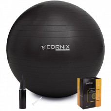 М'яч для фітнесу (фітбол) Cornix 55 см Anti-Burst XR-0014 Black
