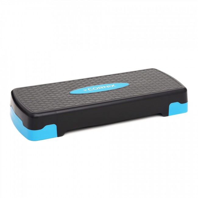 Степ-платформа 2-ступенчатая Cornix 68 х 28 х 10-15 см XR-0191 Black/Blue Степ-платформа 2-ступенчатая Cornix 68 х 28 х 10-15 см XR-0191 Black/Blue