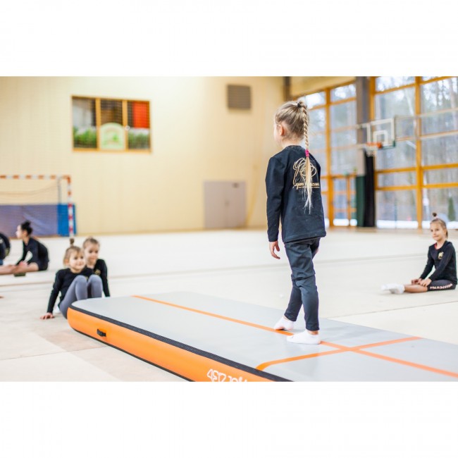 Мат надувной гимнастический 4FIZJO Air Track Mat 500 x 100 x 15 см White/Orange (P-5907739311795)