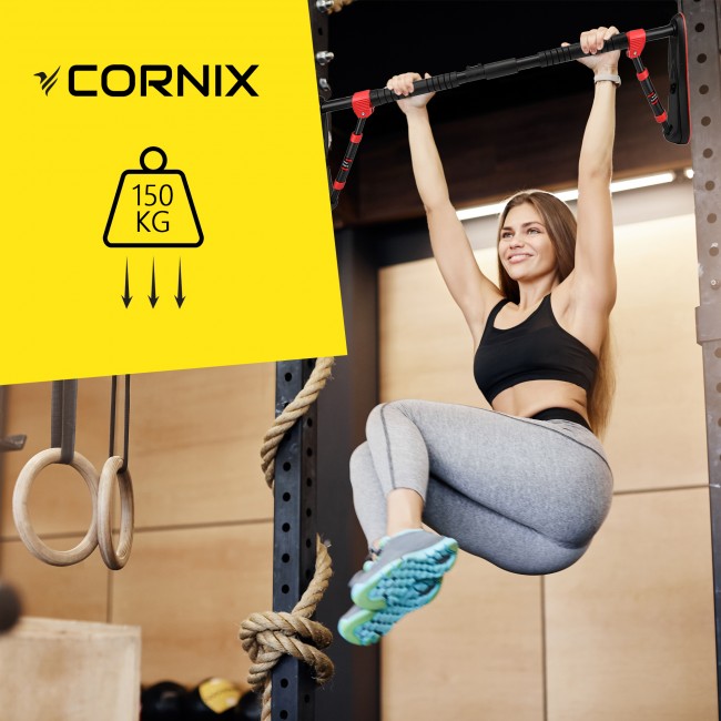 Турник раздвижной Cornix Elite 100-140 см XR-0291 Black/Red