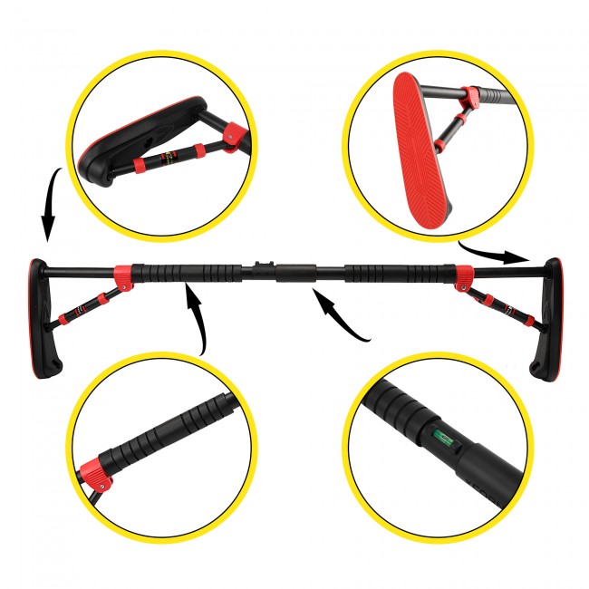Турник раздвижной Cornix Elite 100-140 см XR-0291 Black/Red