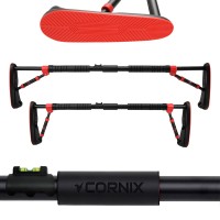 Турник в дверной проем раздвижной Cornix Elite 100-140 см XR-0291 Black/Red