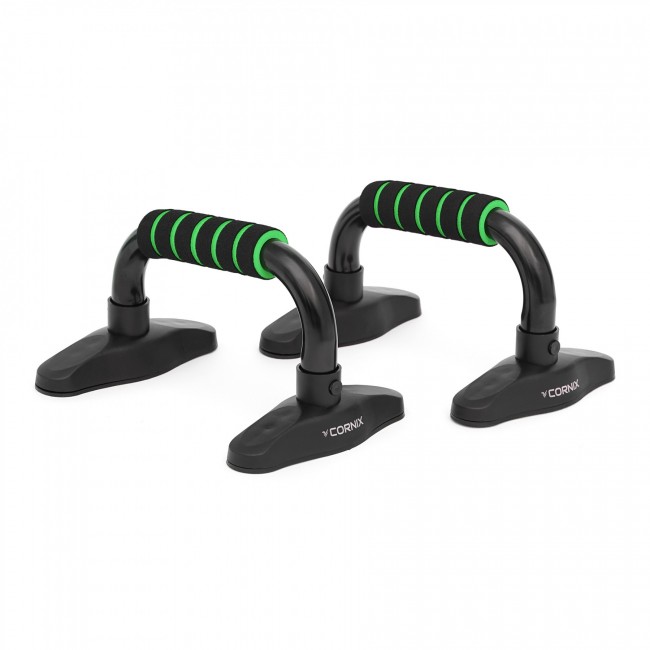 Упоры для отжиманий Cornix Push-up Bars XR-0169 Black/Green Упоры для отжиманий Cornix Push-up Bars XR-0169 Black/Green